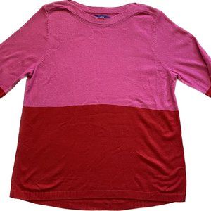 Apt. 9 Pink & Red Colorblock Sweater